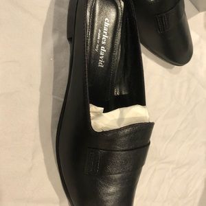 Charles David Italian Leather Mules, Blk 8.5 NIB